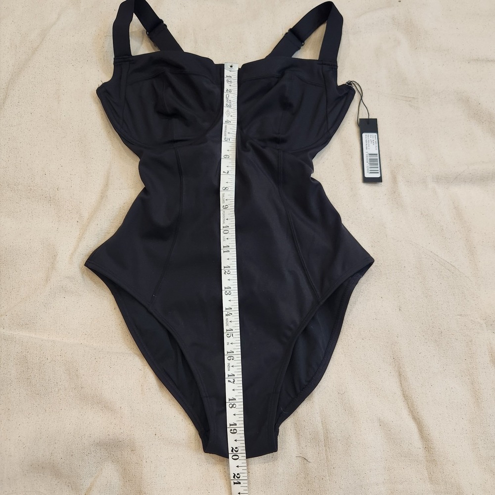 New TA3 Lifty Swimsuit S Black Reg Long H / I Underwire Shapewear Support Swim - Picture 2 of 6